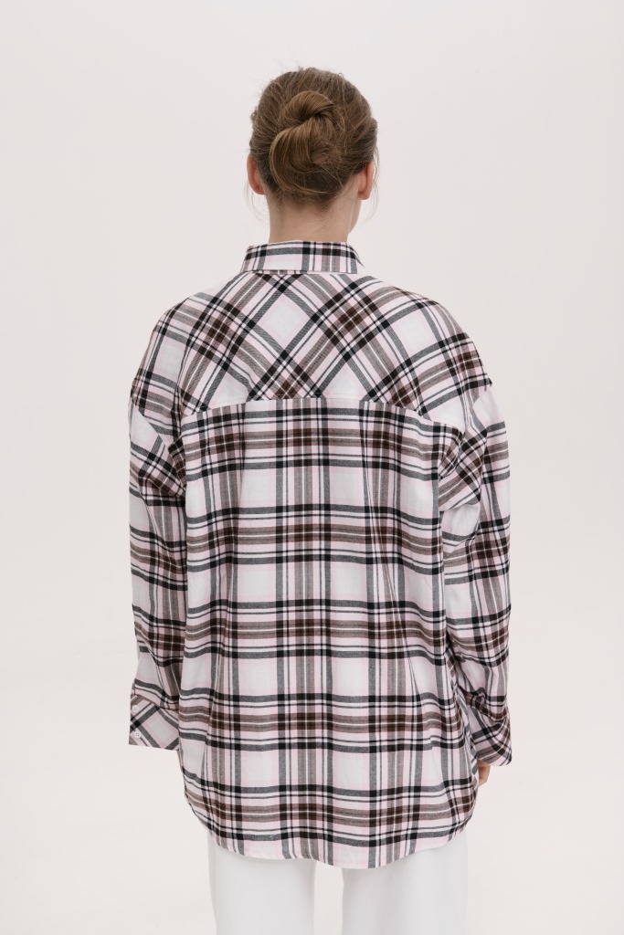 КАРТАТА СОРОЧКА ВІЛЬНОГО СИЛУЕТУ 18-3B зображення 3